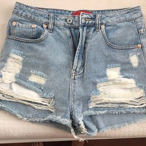 Denim Highwaisted Shorts
